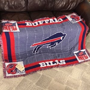 New Vintage cotton classics Chatham 100% cotton jacquard throw Buffalo Bills